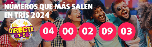 Números que más salen en Tris 2024: 04, 00, 02, 09, 03. Grupo de amigos al fondo de la tela celebrando abrazados.